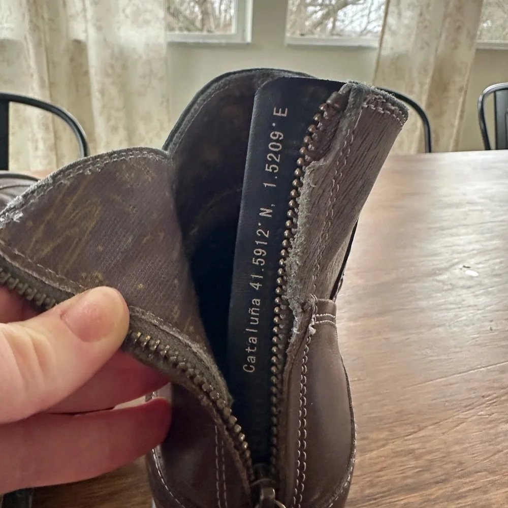 Chaco Cataluna Leather Ankle Boot Brown women’s size 8.5 - Picture 7 of 11